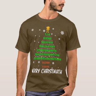 Merry Christmath Funny Pi Math Lover Christmas Tre T-shirt