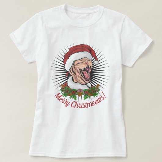 Merry Christmeows T-shirt (Design voorkant)