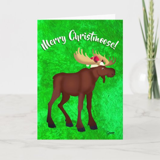 Merry Christmoose - 7" x 5" Kaart (Voorkant)