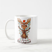 Merry Christmoose Christmas Moose Xmas Tree Lights Koffiemok (Links)