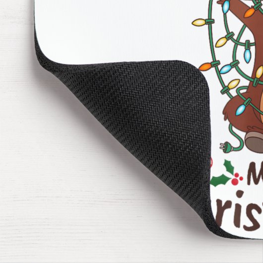 Merry Christmoose Christmas Moose Xmas Tree Lights Muismat (Hoek)