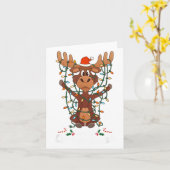Merry Christmoose Christmas Mooses Xmas Tree Light Kaart (Gele Bloem)