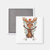 Merry Christmoose Christmas Mooses Xmas Tree Light Magneet (Voorkant / Achterkant)