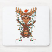 Merry Christmoose Christmas Mooses Xmas Tree Light Muismat (Voorkant)