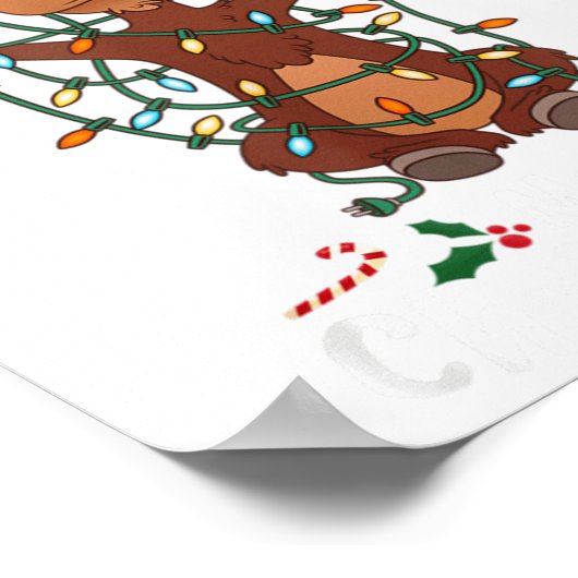 Merry Christmoose Christmas Mooses Xmas Tree Light Poster (Hoek)