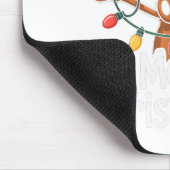 Merry Christmoose Christmas Tree Lights Santa Hat Muismat (Hoek)