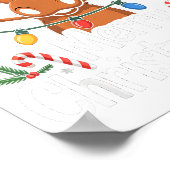 Merry Christmoose Christmas Tree Lights Santa Hat Poster (Hoek)