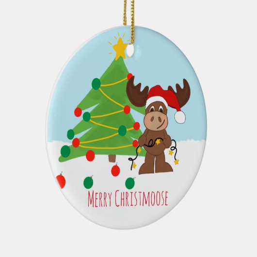 Merry Christmoose Circle Ornament (Rechts)