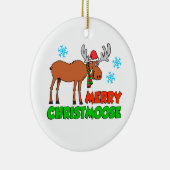 Merry Christmoose Cute Holiday Pun Keramisch Ornament (Rechts)