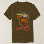 Merry Christmoose Funny Christmas Moose Xmas Tree T-shirt (Design voorkant)