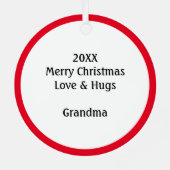 Merry Christmoose Funny Kerstmis Metalen Ornament (Achterkant)