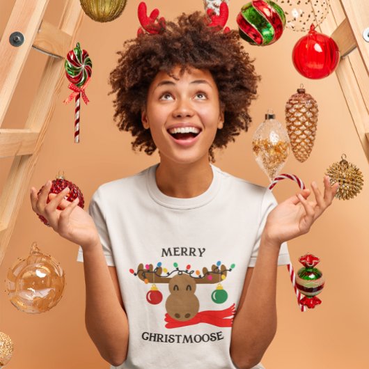 Merry Christmoose Funny Kerstmis T-shirt
