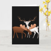 Merry Christmoose Happy New Deer T Shirt Kaart (Gele Bloem)