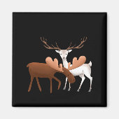 Merry Christmoose Happy New Deer T Shirt Magneet (Voorkant)