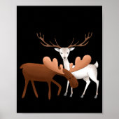 Merry Christmoose Happy New Deer T Shirt Poster (Voorkant)