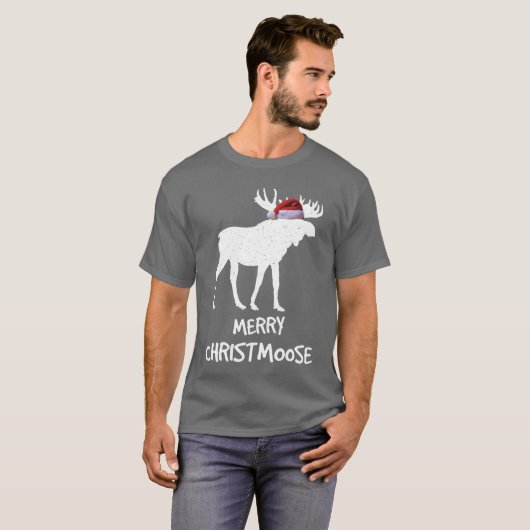 Merry Christmoose I Love Moose Gifts for Moose Lov T-shirt (Voorkant volledig)