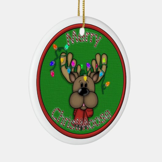 Merry Christmoose Keramisch Ornament (Rechts)