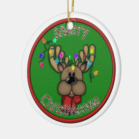 Merry Christmoose Keramisch Ornament (Links)
