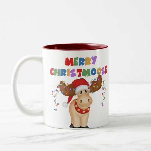 Merry Christmoose Kerstmis Tweekleurige Koffiemok (Links)