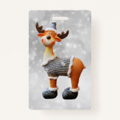 Merry Christmoose met een pet Badge (Achterkant)