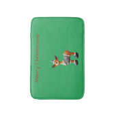 Merry Christmoose met een pet Badmat (Voorkant Verticaal)
