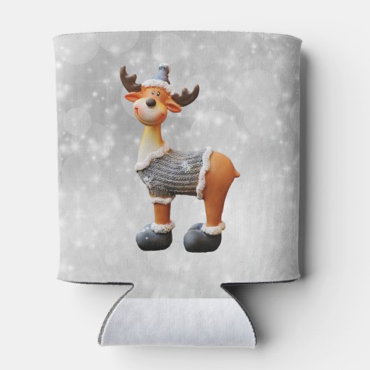 Merry Christmoose met een pet Blikjeskoeler (Achterkant)