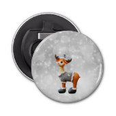 Merry Christmoose met een pet Button Flesopener (Voorkant)