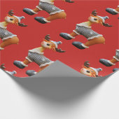 Merry Christmoose met een pet Cadeaupapier (Hoek)