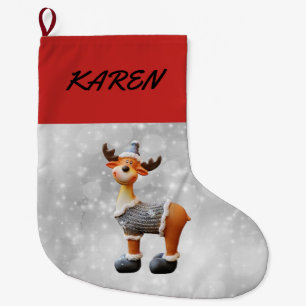 Merry Christmoose met een pet Grote Kerstsok