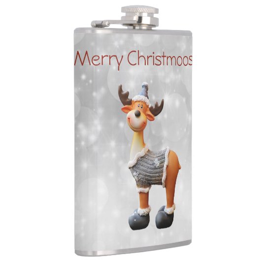 Merry Christmoose met een pet Heupfles (Rechts)