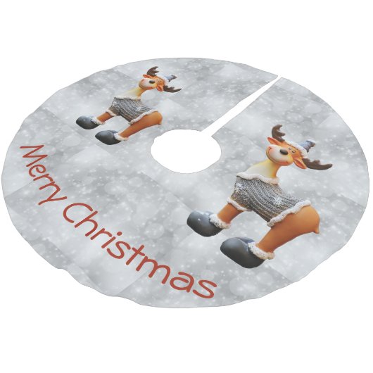 Merry Christmoose met een pet Kerstboom Rok (Gekanteld)