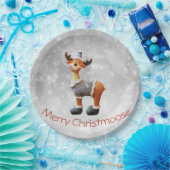 Merry Christmoose met een pet Papieren Bordje (Feest)