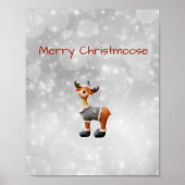 Merry Christmoose met een pet Poster (Voorkant)