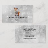 Merry Christmoose met een pet Visitekaartje (Voorkant / Achterkant)