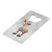 Merry Christmoose met pet Bottle Opener Creditkaart Flessenopener (Voorkant Gekanteld)