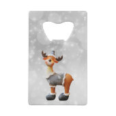 Merry Christmoose met pet Bottle Opener Creditkaart Flessenopener (Achterkant)