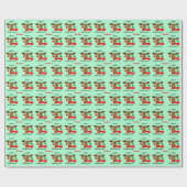 Merry Christmoose Persoonlijke Kerstmis Cadeaupapier (Vlak)