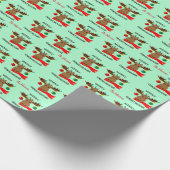 Merry Christmoose Persoonlijke Kerstmis Cadeaupapier (Hoek)