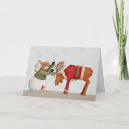 Merry Christmoose - Wenskaart Feestdagen Kaart