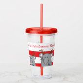 Merry Christmouse Acryl Drinkbeker (Voorkant)