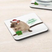Merry Christmouse Bier Onderzetter (Linkerzijde)