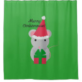 Merry Christmouse Cute Kerstmuis Douchegordijn (Voorkant)