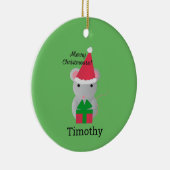 Merry Christmouse Cute Kerstmuis Keramisch Ornament (Rechts)