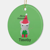 Merry Christmouse Cute Kerstmuis Keramisch Ornament (Links)