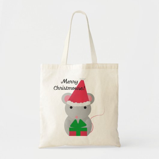 Merry Christmouse Cute Kerstmuis Tote Bag (Voorkant)