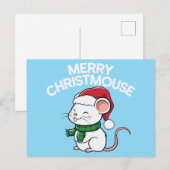 Merry Christmouse Feestdagenkaart (Voorkant / Achterkant)