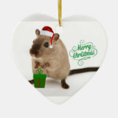 Merry Christmouse Keramisch Ornament (Voorkant)