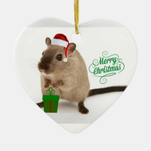 Merry Christmouse Keramisch Ornament