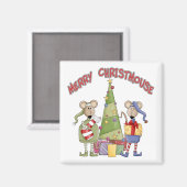 Merry Christmouse Magneet (Voorkant / Achterkant)