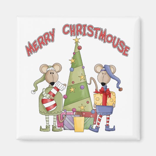 Merry Christmouse Magneet (Voorkant)